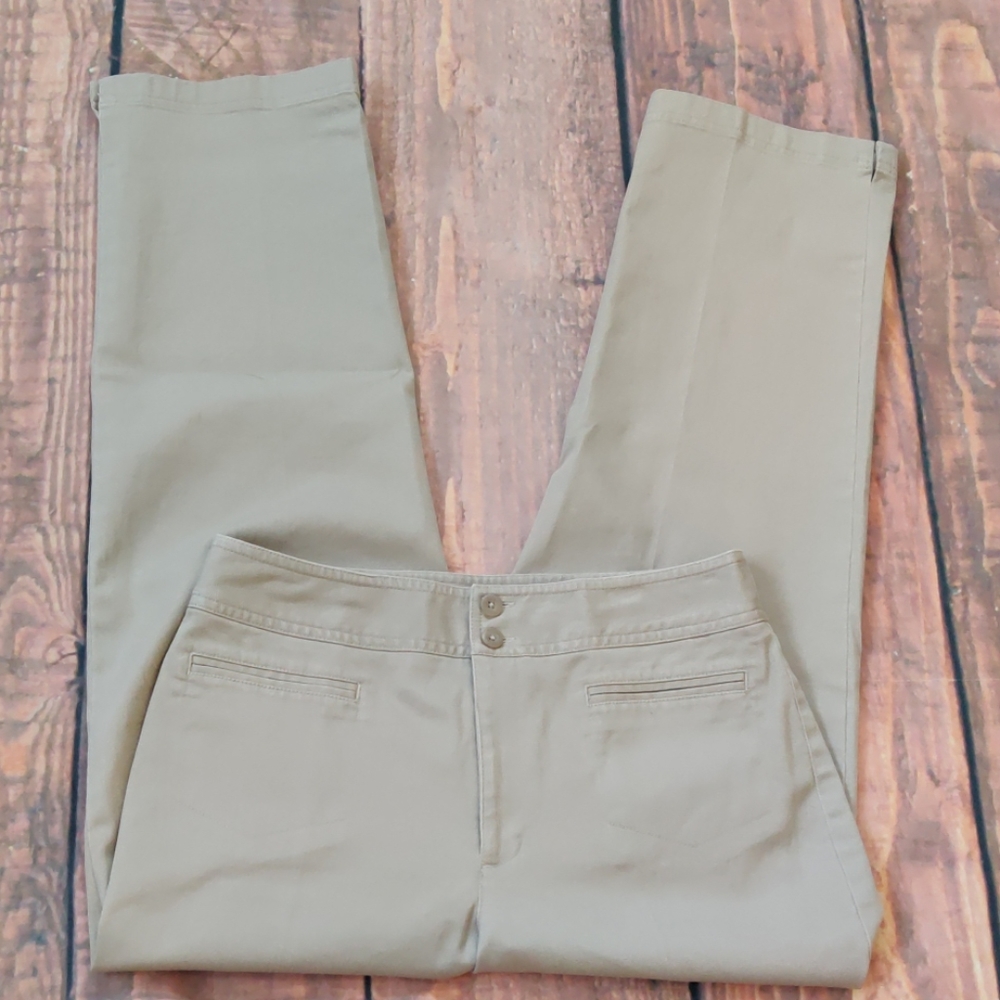 Rafaella Khaki Color Ankle Pant.